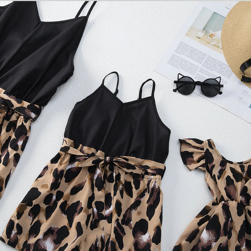 Sleeveless Leopard Jumpsuit